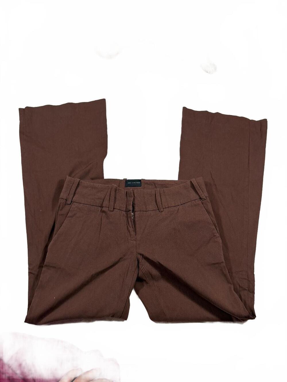 The Limited Drew Fit Y2K Brown Low Rise Bootcut Trouser Pants Size 6